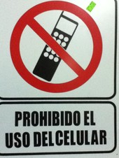 Prohibido el uso de Celular.